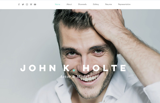 The actor & model resume website template 
