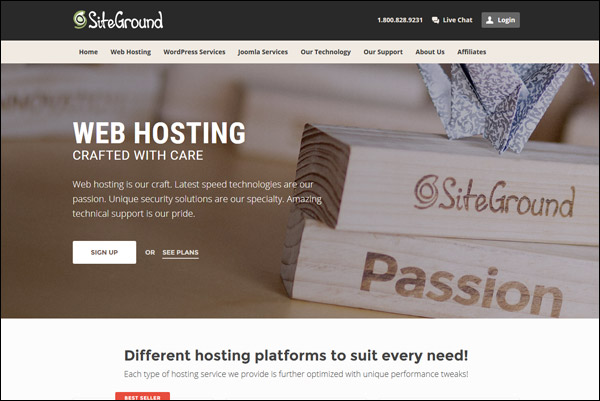 SiteGround - Awarded #5 Top Joomla Hosting Provider